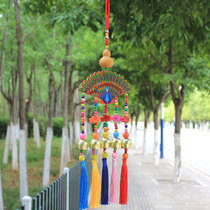 Small gourd Peacock wind chimes silk thread spikes hanging ornaments Yunnan Dai characteristics pendant bedroom aisle decoration new door decoration