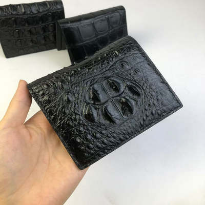 New men's wallet, short, thin crocodile skin, trendy wallet, multi-slot card bag manufacturer, long, 20% off bag