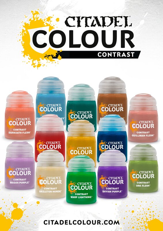 Warhammer Paint Contrast Paint Red Orange Yellow Brown Pigment 18ml Gw Paint Citadel