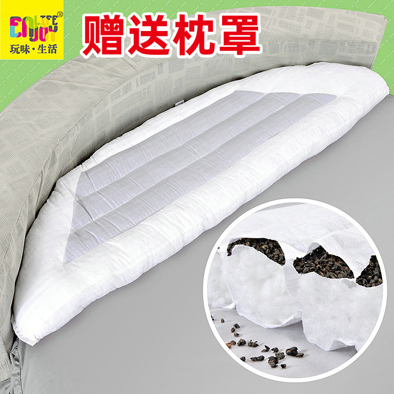 Four Seasons Universal Buckwheat Pillow Core Dual-use Styled Moon Pillow Lengthened Round Bed Crescent Pillow Inner Core Double Guard Neck Pillow