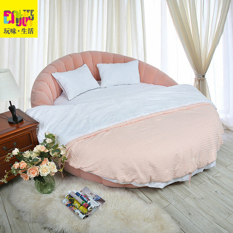 Boutique thickened double quilt mulberry silk quilt mother-in-law quilt round quilt cover U-shaped quilt core semicircle quilt customized pink white