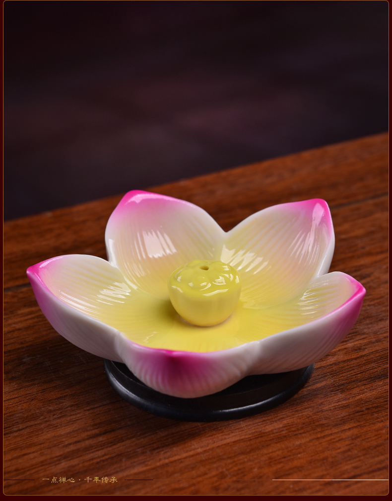 Yutang dai creative bedroom small lotus fragrance exchanger with the ceramics joss stick incense buner tea inserted wingceltis of sweet sweet dish at home