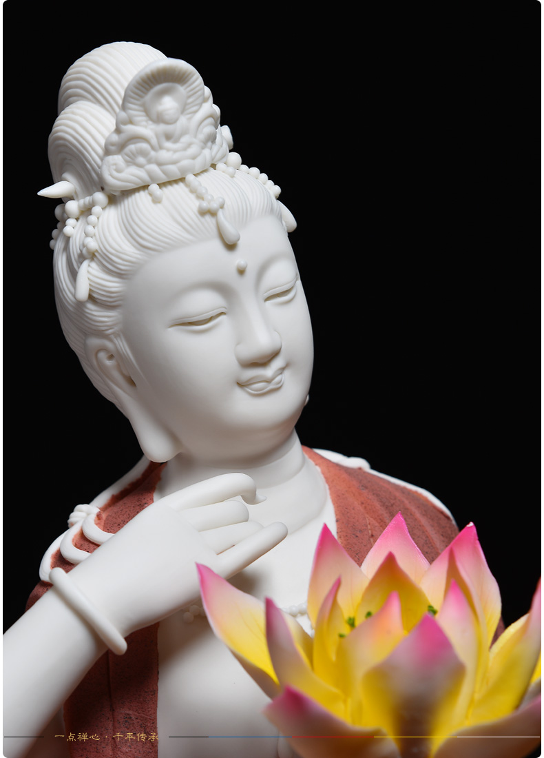 Yutang dai ceramic zen guanyin Buddha indoor household act the role ofing is tasted furnishing articles lotus comfortable avalokitesvara