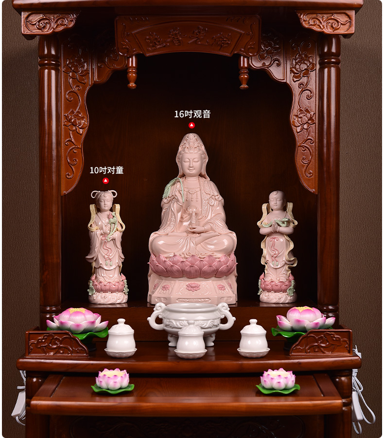 Yutang dai dehua porcelain its kwan Yin - statute six lotus guanyin worship that occupy the home furnishing articles/blue and white color