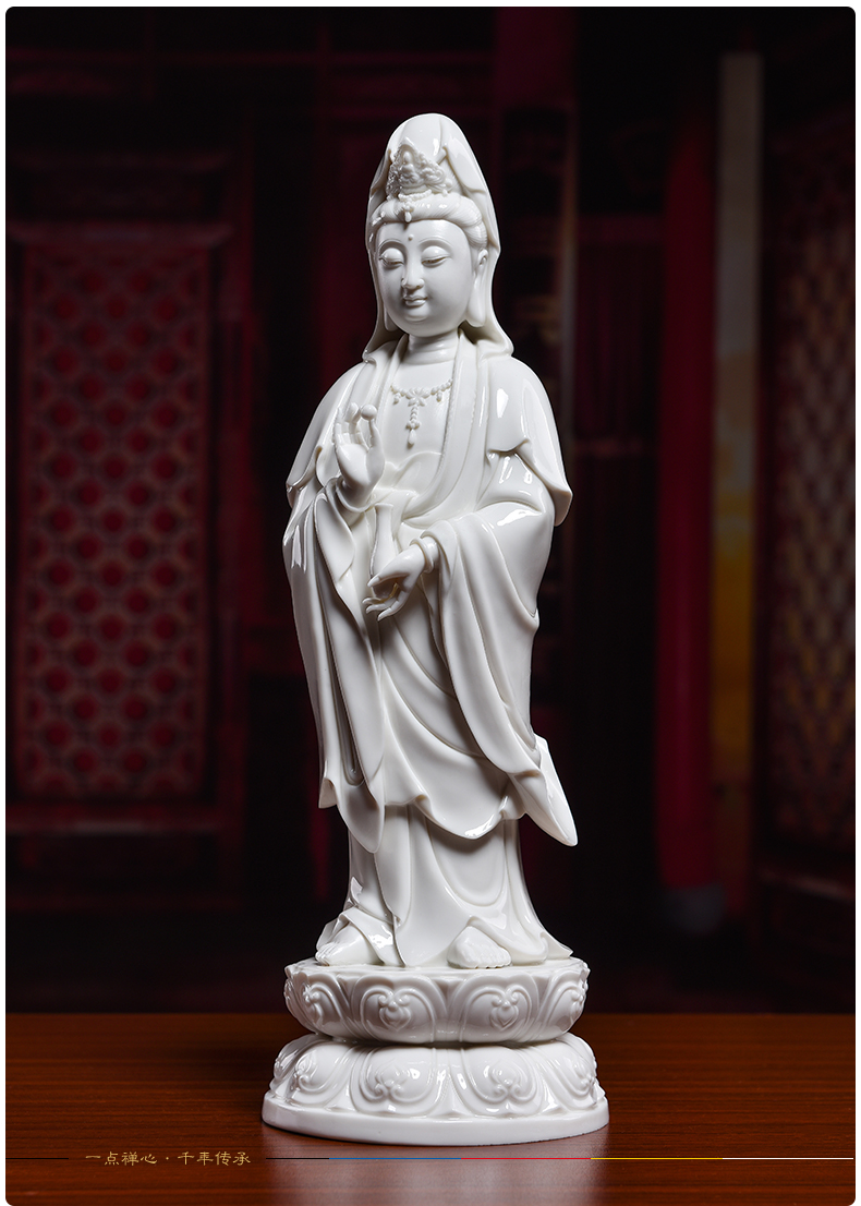 Yutang dai household ceramic Buddha sitting room interior guanyin stand like home furnishing articles to the south China sea avalokitesvara