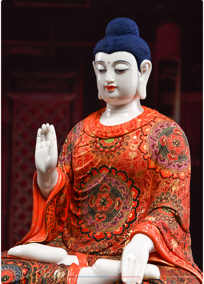 Yutang dai ceramic Buddha statute to occupy the extremely Buddha shakyamuni Buddha had handicraft furnishing articles