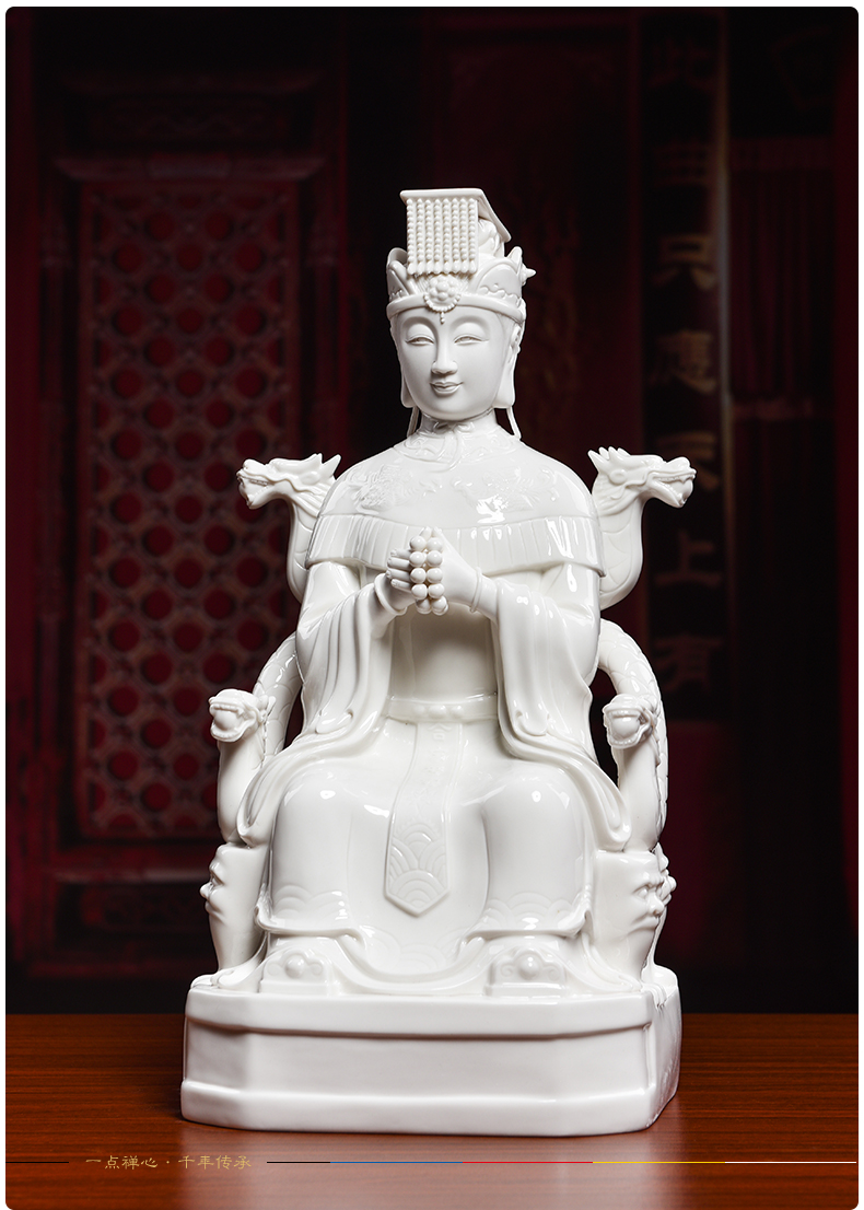 Yutang dai ceramic Taoist gods worship that occupy the home furnishing articles 14 inches Taoist jade gold queen mother empress