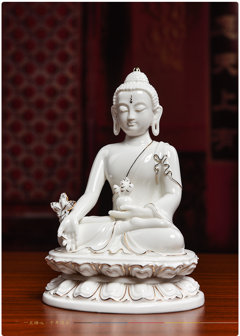 The see colour white porcelain yutang dai dehua medicine The guru Buddha amitabha Buddha furnishing articles ceramic its/D46-25 e