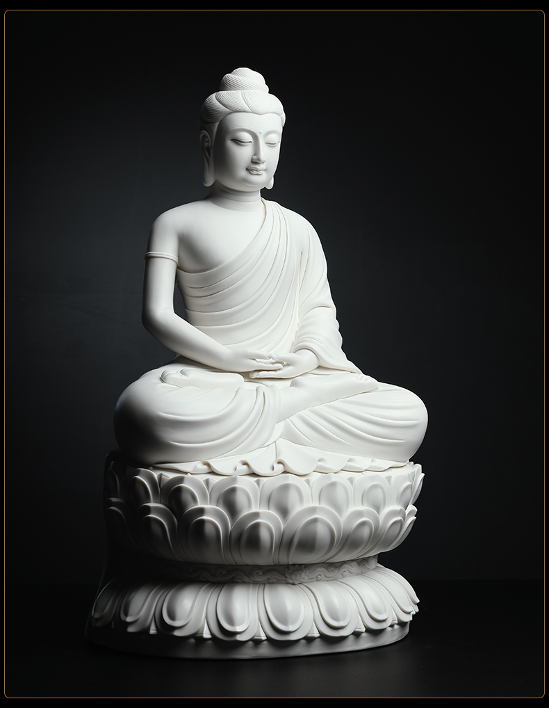 Yutang dai sakyamuni Buddha jian - pin Lin manually signed the Chinese art museum collection ceramic Buddha furnishing articles