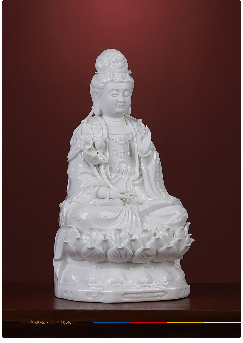 Yutang dai 12 inches west three holy spirit like ceramic Buddha retinues three holy Buddha holy spirit like home