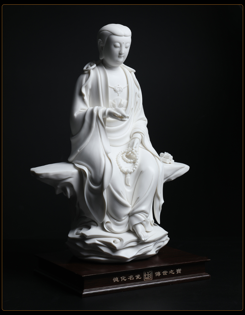 Yutang dai dehua white porcelain Buddha ceramics handicraft jian - pin Lin, purdue beings (the set limit to 99)