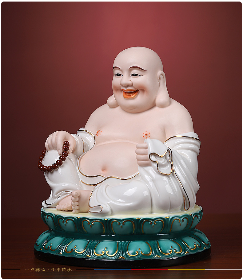 Yutang dai ceramic paint color smiling Buddha home home furnishing articles smiling Buddha sit full lotus and heavily coloured drawing or pattern