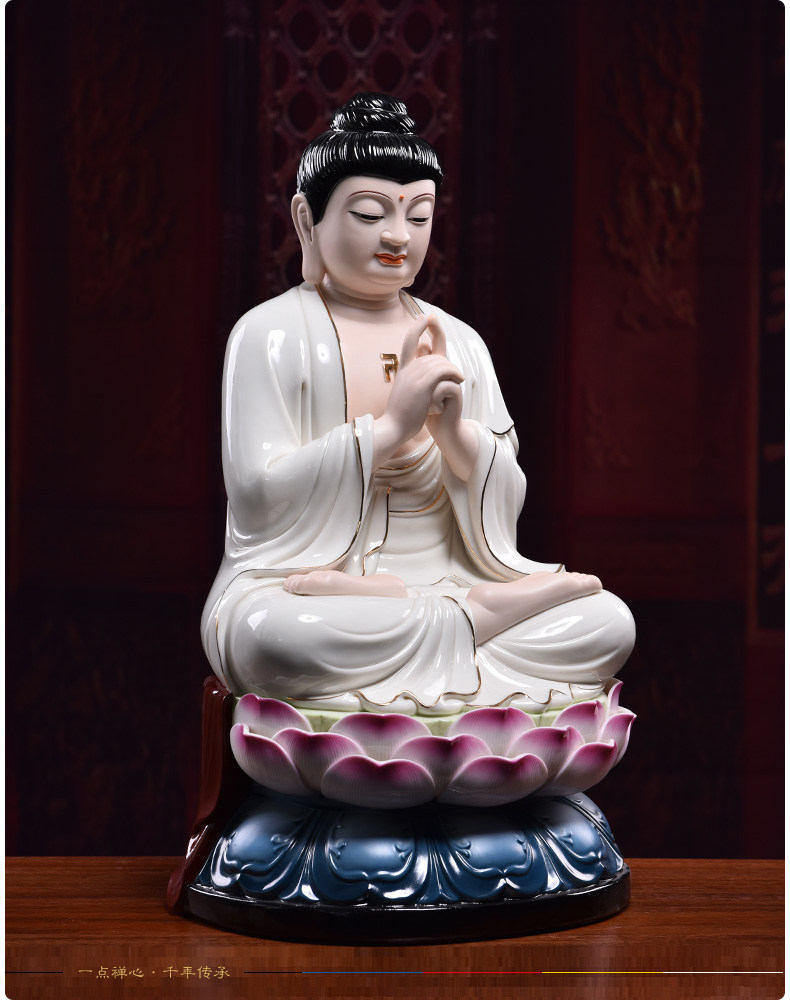 Yutang dai household ceramics amida Buddha manjusri bodhisattva consecrate figure of Buddha that occupy the home furnishing articles/pu hua yan three st