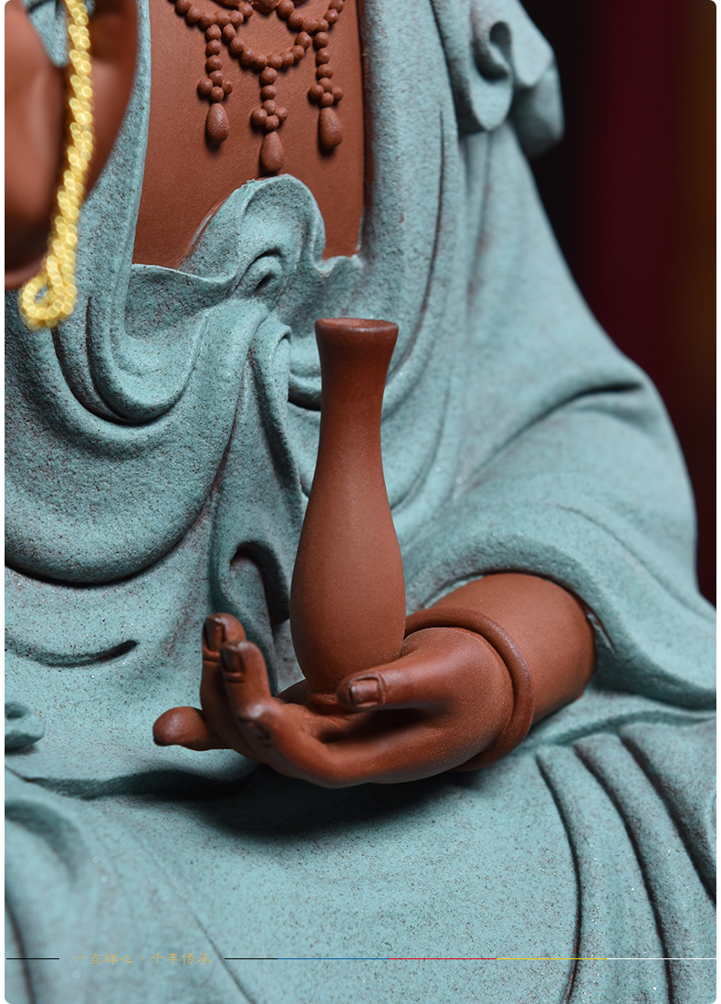 Ceramic production is pulled from the shelves 】 【 the four bodhisattvas manjusri samantabhadra hid in aojiang effort fish guan Yin