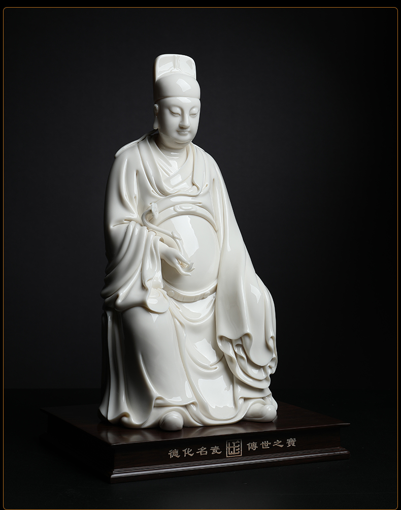 Yutang dai dehua white porcelain permit gods furnishing articles zhi - yong wu Buddha its decoration art collection