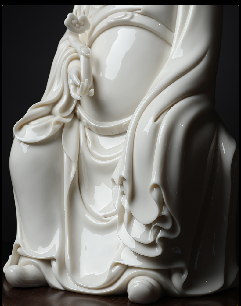 Yutang dai dehua white porcelain permit gods furnishing articles zhi - yong wu Buddha its decoration art collection