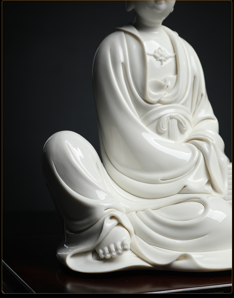 Guanyin bodhisattva jian - pin Lin yutang dai scriptures manually signed limited - edition ceramic Buddha its art furnishing articles