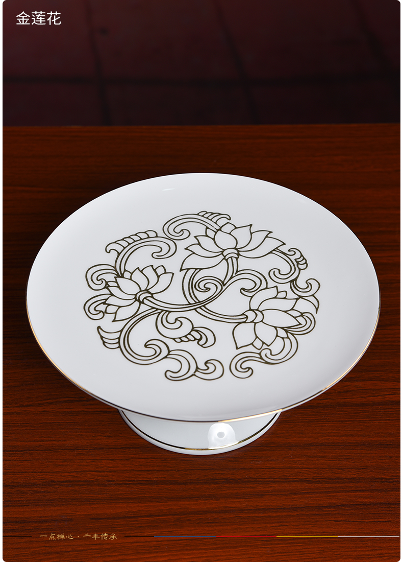 Yutang dai ceramic fruit bowl Buddha with supplies GongPan made for Buddha for plate of fruit tray before the Buddha temple consecrate furnishing articles