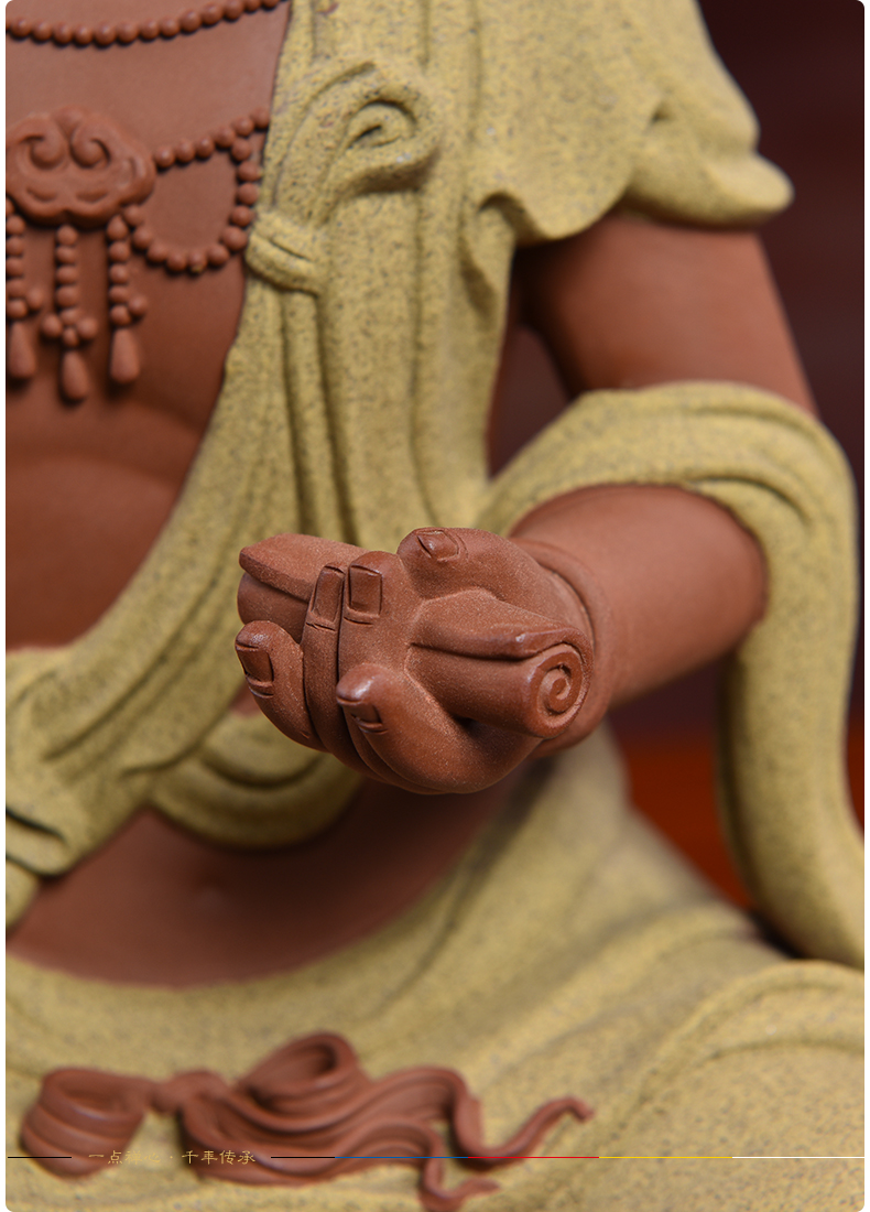 Ceramic production is pulled from the shelves 】 【 the four bodhisattvas manjusri samantabhadra hid in aojiang effort fish guan Yin