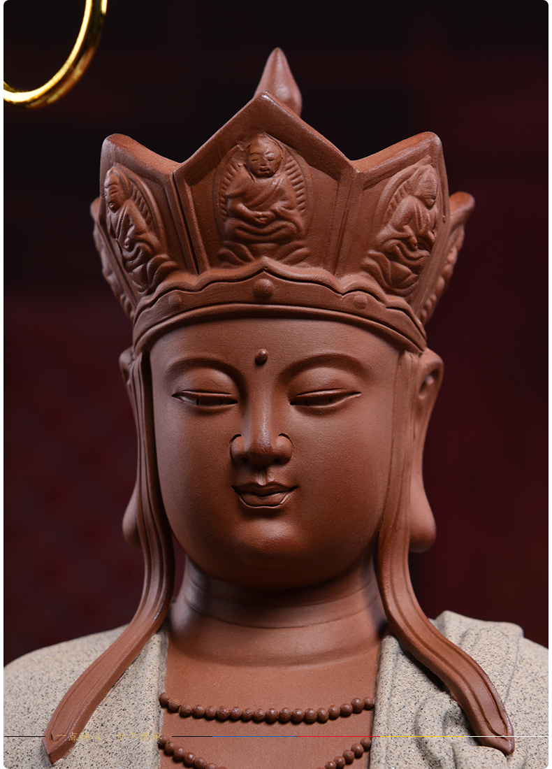 Ceramic production is pulled from the shelves 】 【 the four bodhisattvas manjusri samantabhadra hid in aojiang effort fish guan Yin