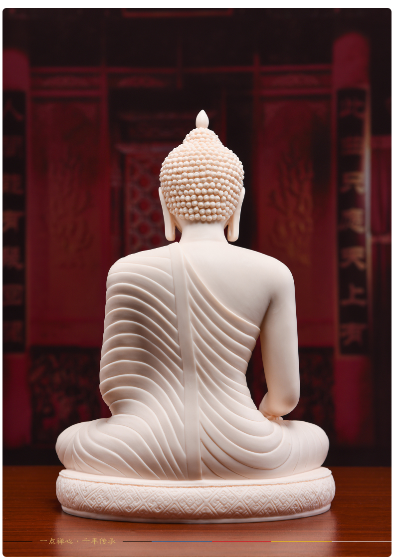 Yutang dai dehua ceramic Buddha furnishing articles from lard white porcelain bodh gaya shakyamuni Buddha D01-077 - a