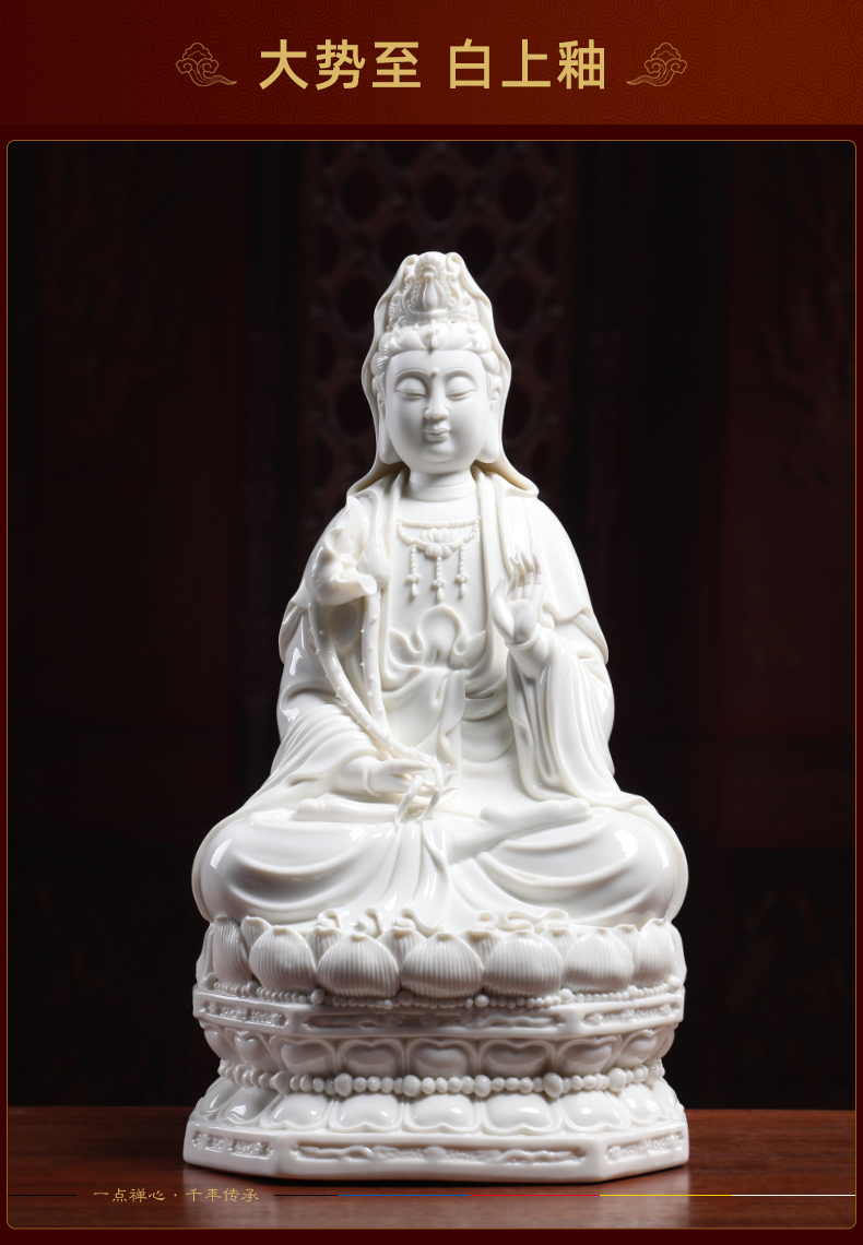 Yutang dai jade ceramic red porcelain retinues three holy figure of Buddha enshrined furnishing articles amida Buddha goddess of mercy corps as earth treasure bodhisattva