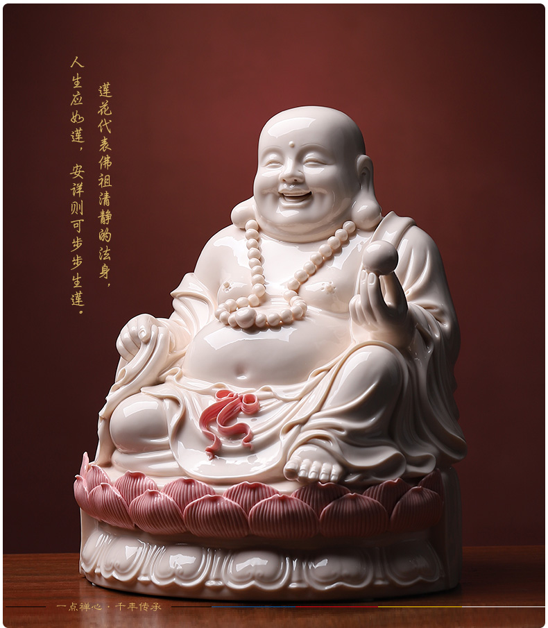 Yutang dai ceramic smiling Buddha maitreya worship that occupy the home furnishing articles snow DouShan a bigger bag monk laughing Buddha