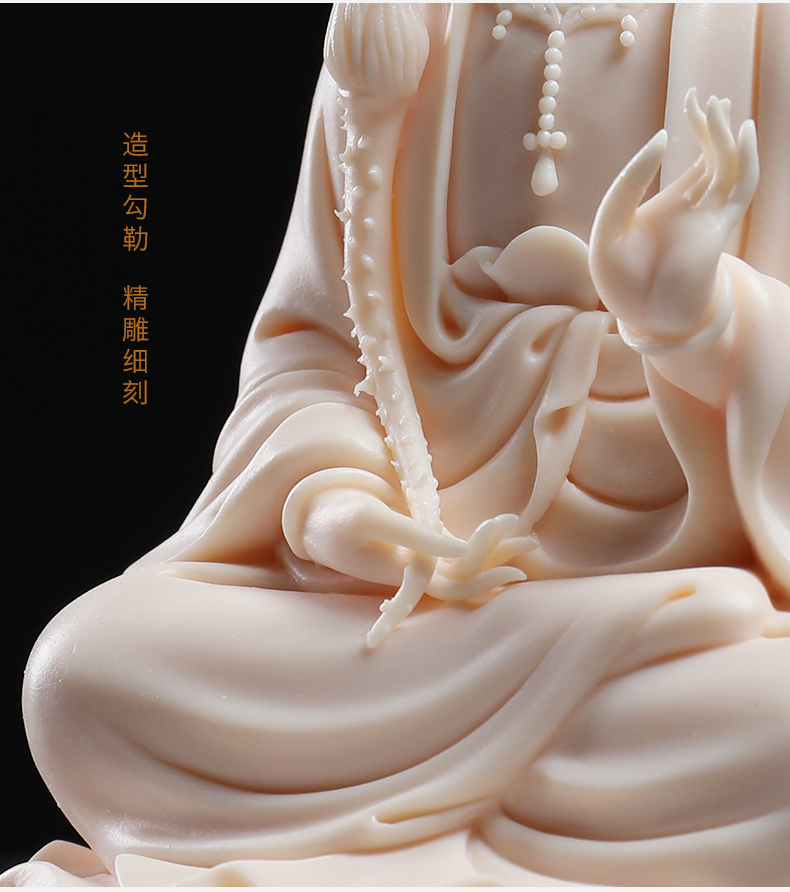 Yutang dai jade red porcelain is a horse of white marble this life Buddha Buddha bodhisattva furnishing articles 5 inches sitting lotus trend to Mr