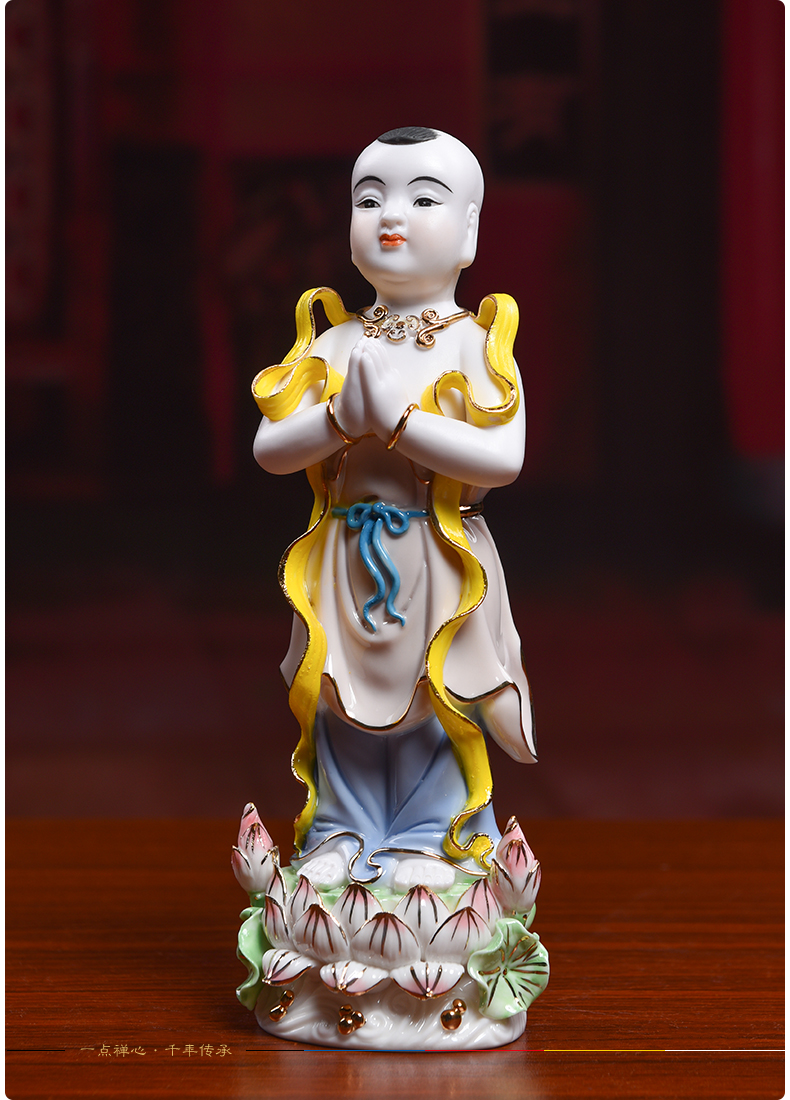 Yutang dai ceramic painting good fortune TongZiLong female Buddha enshrined household guanyin Jennifer, furnishing articles at home