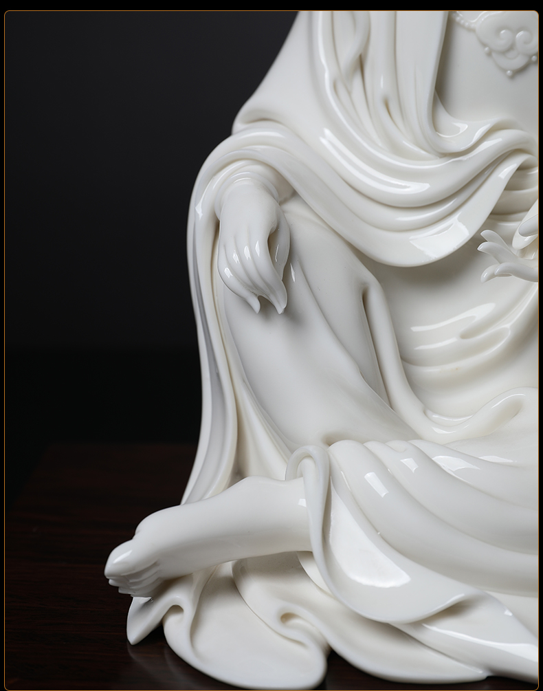 Yutang dai dehua white porcelain cheng Buddha its art collected enshrined in the home furnishing articles "in accordance with the raccoon goddess of mercy"