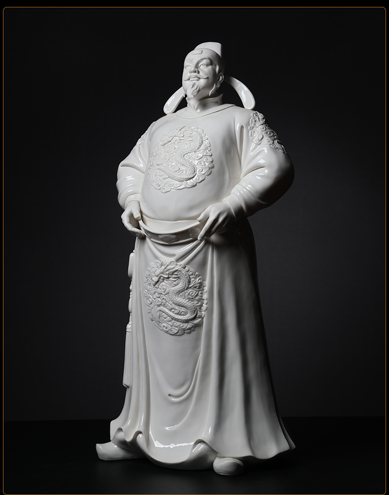 Yutang dai dehua white porcelain ", "emperor taizong" cheng sitting room person furnishing articles in ancient its art collection