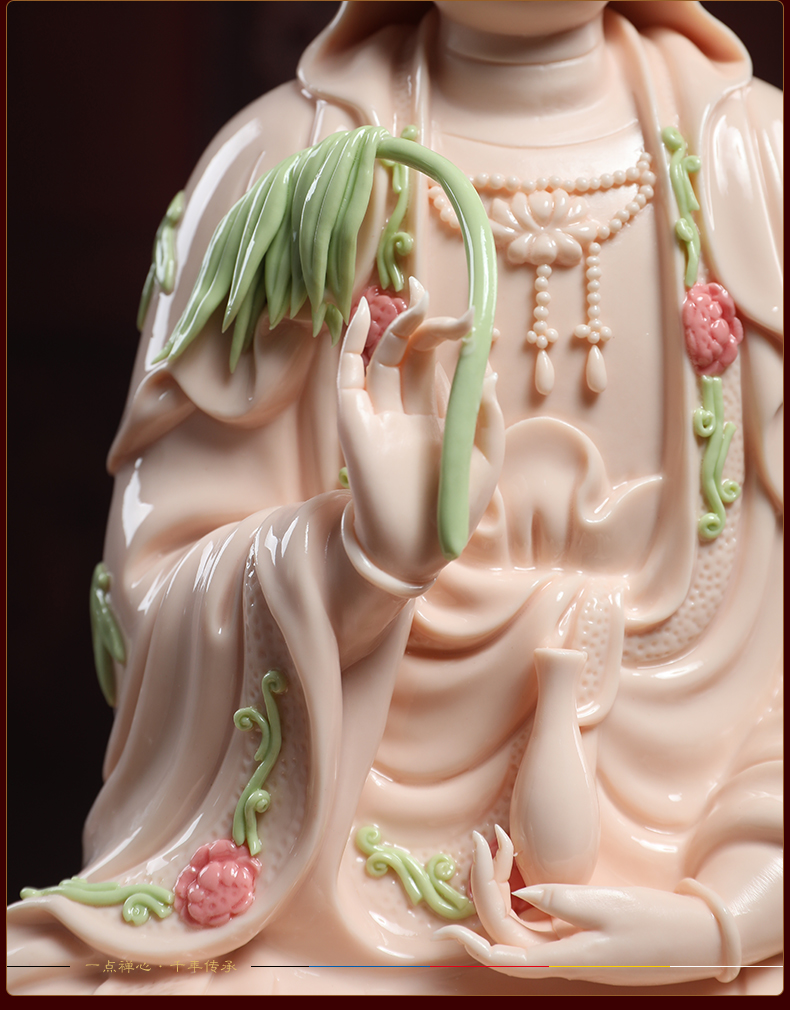 Yutang dai ceramic three holy Buddha guanyin western home furnishing articles to the as has trend to bodhisattva like at home