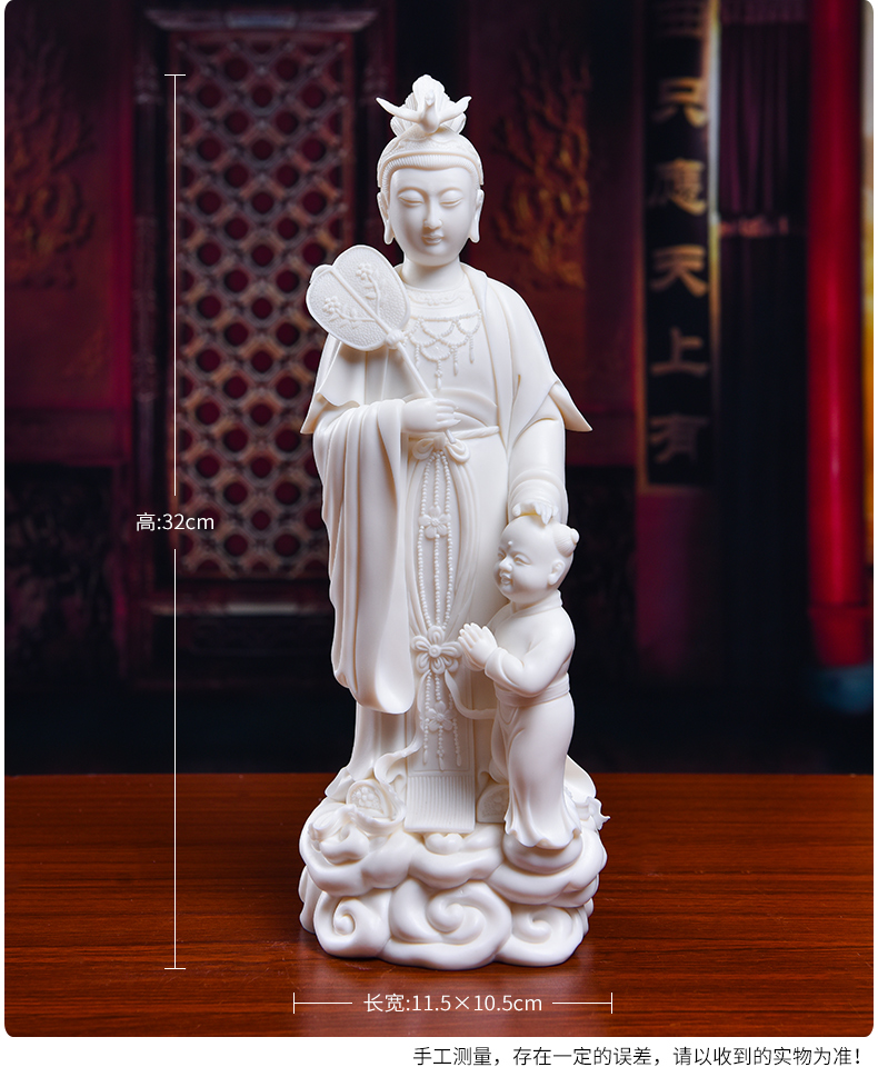 Yutang dai dehua ceramic Buddha home furnishing articles worship Taoist statues of Buddha sunchon develping the Notre Dame