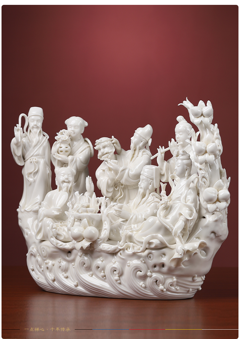 Yutang dai the eight immortals of pottery and porcelain figures furnishing articles furnishing articles, the eight immortals gods ensemble household to live in the sitting room