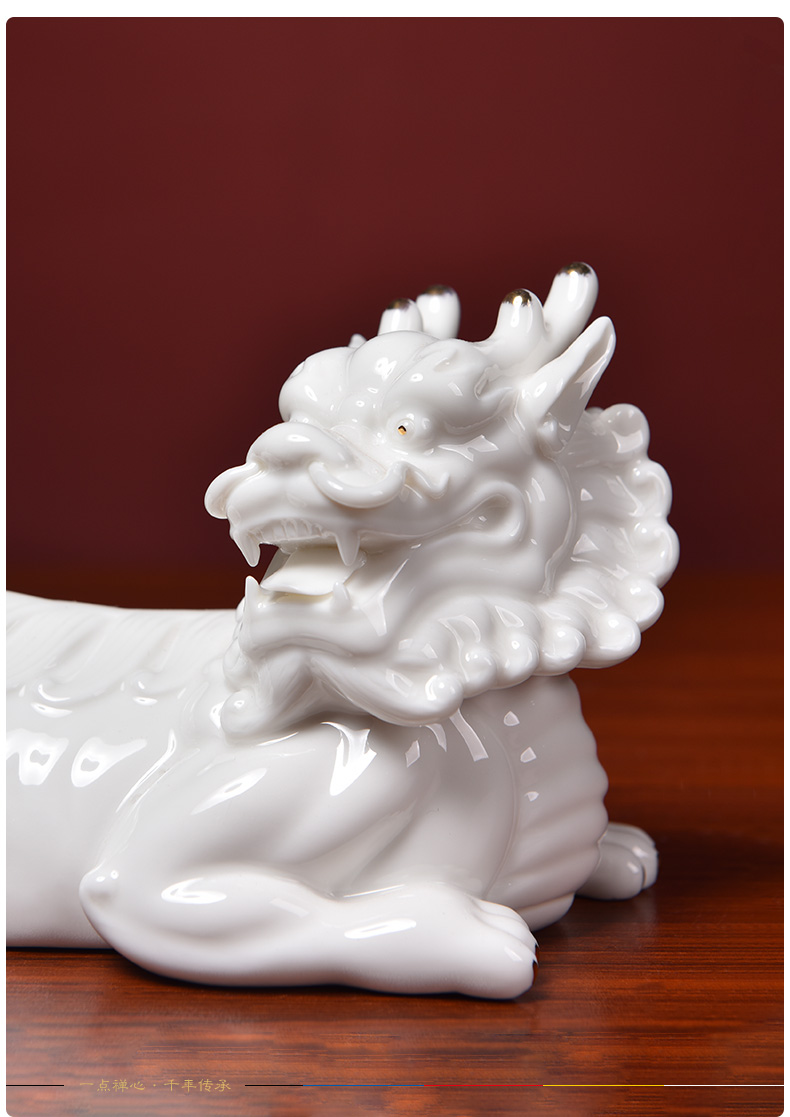 God beast effort yutang dai dehua white porcelain earth treasure bodhisattva mount buddhist supplies home furnishing articles