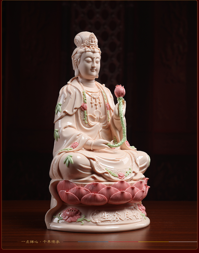 Yutang dai ceramic three holy Buddha guanyin western home furnishing articles to the as has trend to bodhisattva like at home