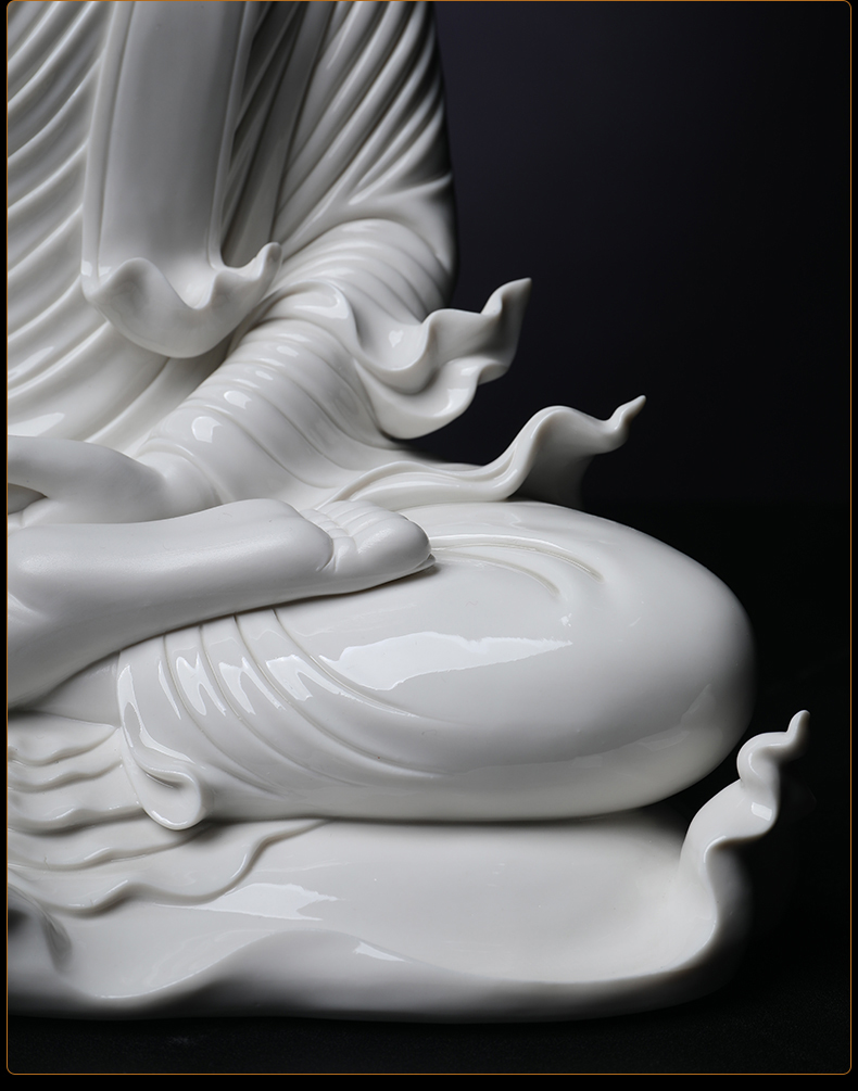 Yutang dai dehua white porcelain Lin Jiansheng master of its art furnishing articles sakyamuni Buddha Buddha statute