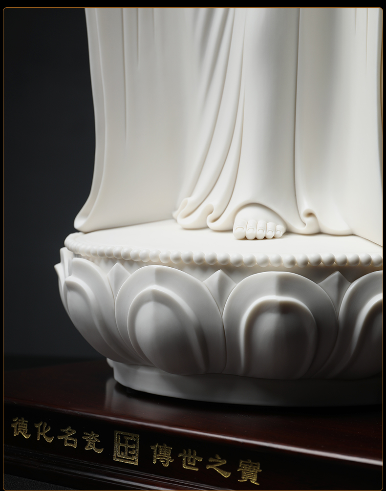 Yutang dai sakyamuni Buddha standing like jian - pin Lin manually signed ceramic Buddha its art collection furnishing articles