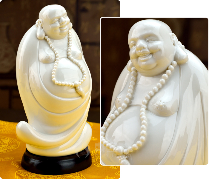 Ceramic handicraft production is pulled from the shelves 】 【 pot - bellied Buddha maitreya Buddha 7 - inch ruyi primer