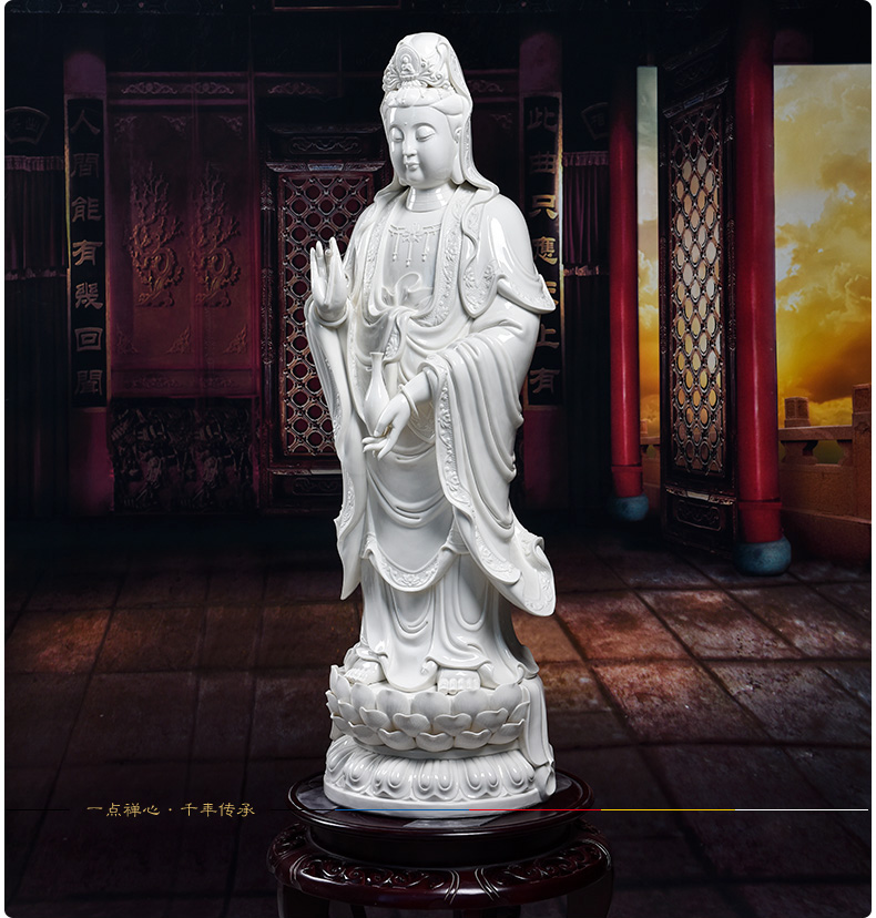 Yutang dai large ceramic Buddha handicraft avalokitesvara/108 cm Gao Lilian guanyin D12-33