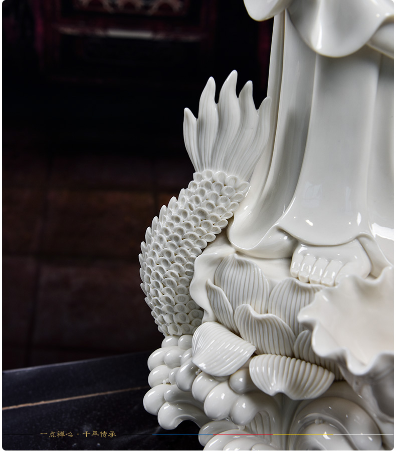 Yutang dai ceramic big Buddha temple villa to crafts are 78 cm li - long gao guan Yin/D12 to 40