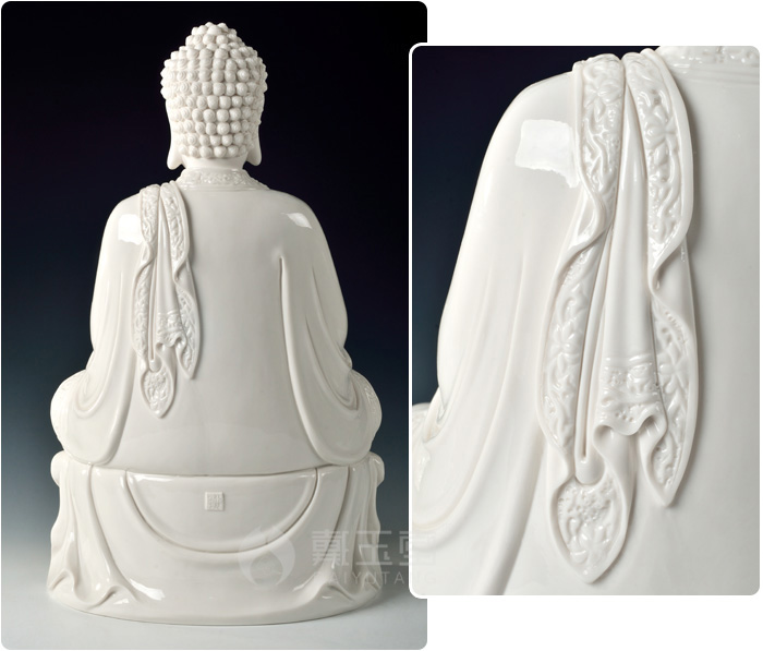 Yutang dai ceramic Buddha enshrined furnishing articles medicine the guru Buddha amitabha/16 inches wulian sanbao D03-003