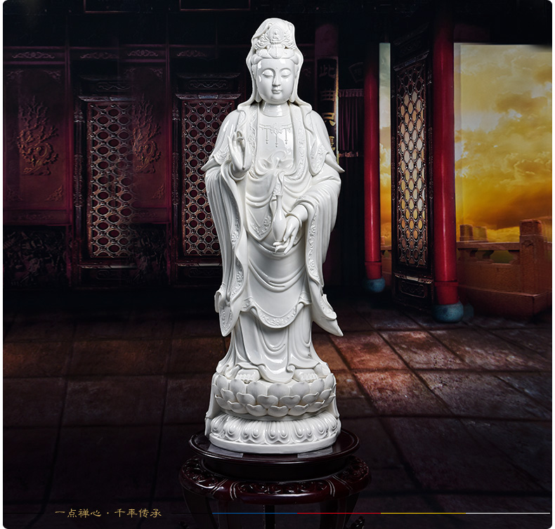 Yutang dai large ceramic Buddha handicraft avalokitesvara/108 cm Gao Lilian guanyin D12-33