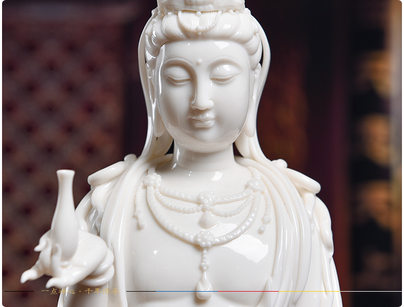 Yutang dai Zheng Jinxing master manually signed boutique dehua ceramic Buddha handicrafts willow guanyin/D18-35