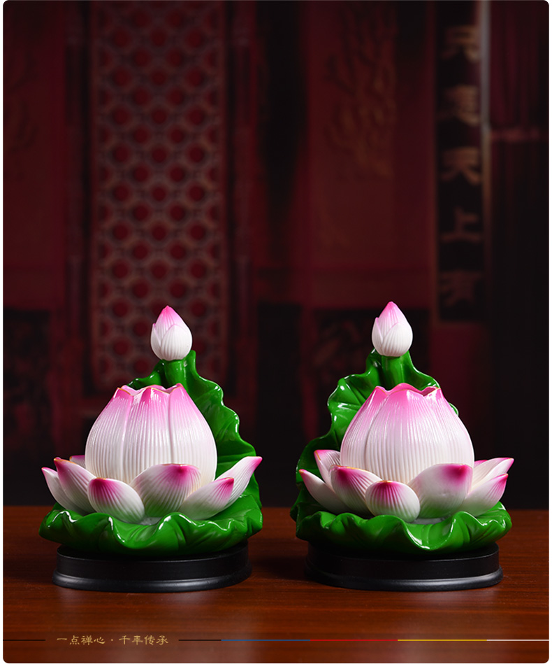 Yutang dai ceramic supplies decorative light temple Buddha before Buddha to home for the Buddha lotus lotus GongDeng furnishing articles