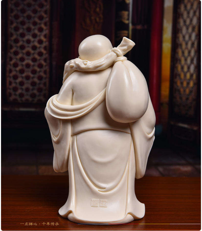 Yutang dai boutique works dehua porcelain carving jade huang maitreya Lin Jiansheng masters/D03-168 - g