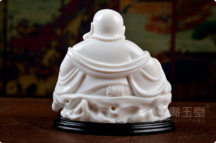 Yutang dai maitreya ceramics handicraft white marble porcelain its collection/satisfied smiling Buddha D01-025