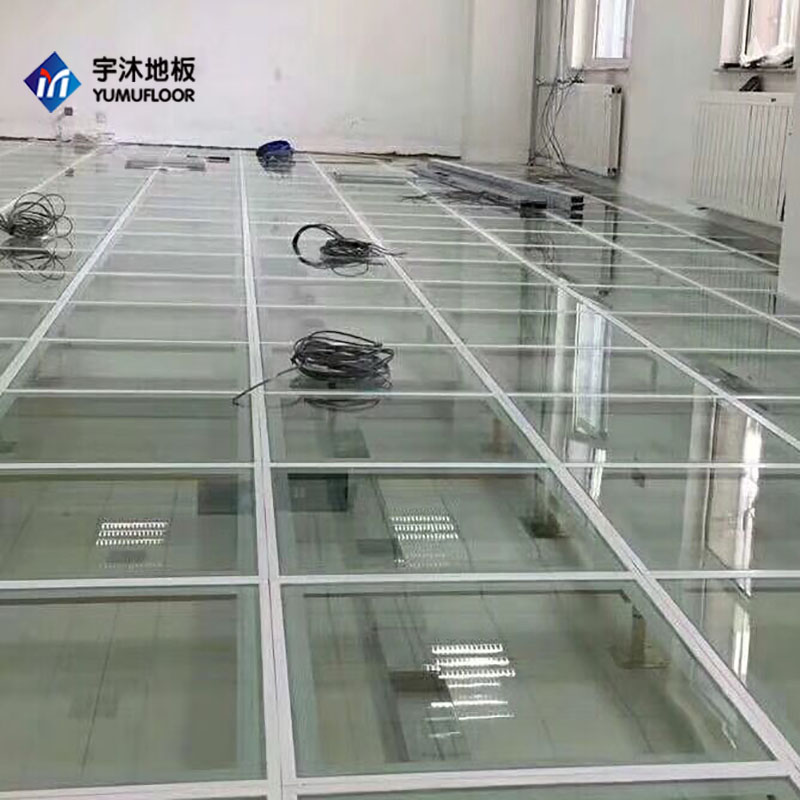 Shanghai Transparent Tempered Glass Anti - static floor overhead high voltage distribution plant manufacturers special promotion 600