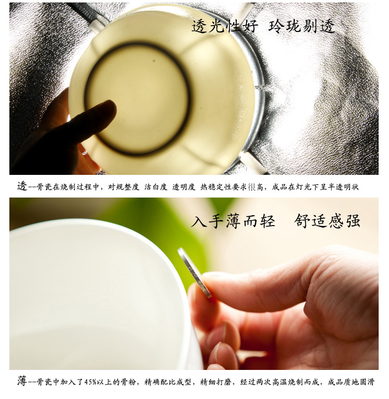 Xương bát sứ gia đình tinh khiết màu trắng men Tang Sơn gốm sứ bộ bát cơm bát nhỏ bát lớn bát lớn bát cao bát bộ chén dĩa cao cấp