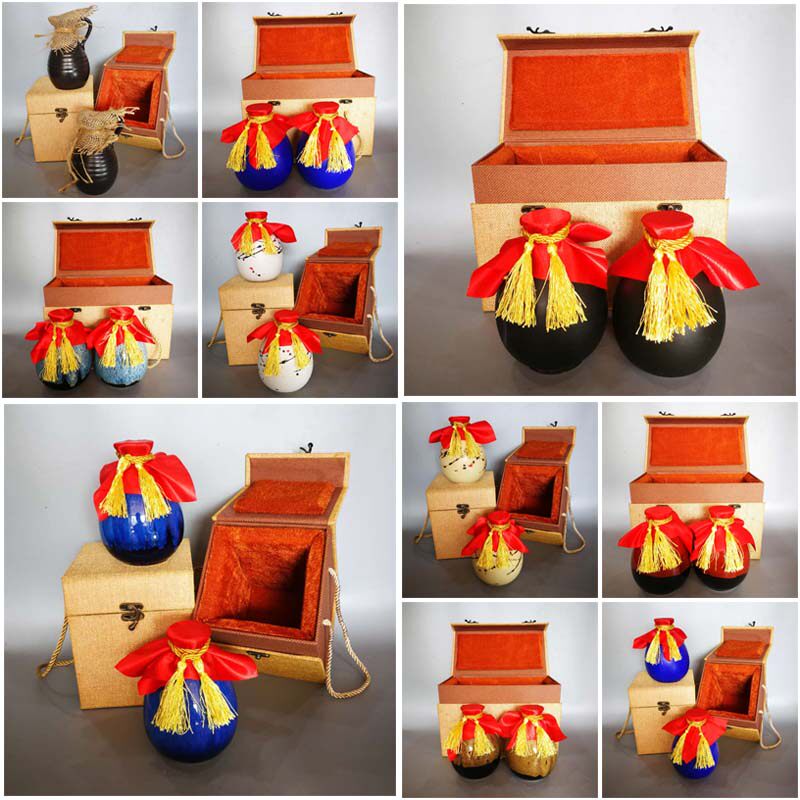 1 Catty Dress Yiching Purple Sand Ceramic Wine Bottle Wine 500ml Yellow Baiqing Wine Festive Wedding Banquet Day Style Winemaker